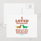 Dachshund Longhaire Briefkaart (Voorkant / Achterkant)