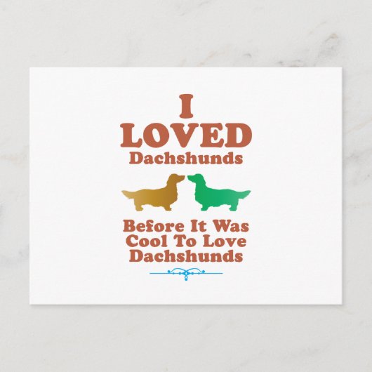 Dachshund Longhaire Briefkaart (Voorkant)