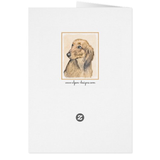 Dachshund (Longhaire) Schilderen - Oorspronkelijke (Achterkant)