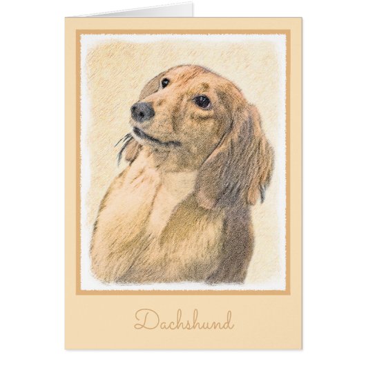 Dachshund (Longhaire) Schilderen - Oorspronkelijke (Voorkant)