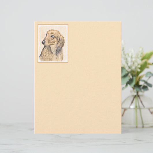 Dachshund (Longhaire) Schilderen - Oorspronkelijke (Staand voorkant)