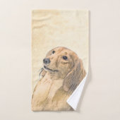 Dachshund (Longhaire) Schilderen - Oorspronkelijke Bad Handdoek (Handdoek)