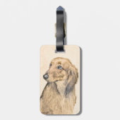 Dachshund (Longhaire) Schilderen - Oorspronkelijke Bagagelabel (Achterkant verticaal)