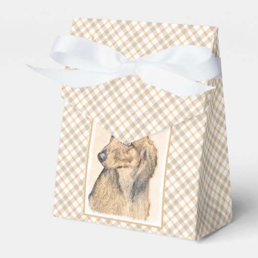 Dachshund (Longhaire) Schilderen - Oorspronkelijke Bedankdoosjes (Voorkant Zijde)