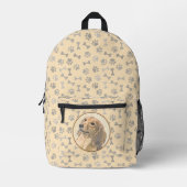 Dachshund (Longhaire) Schilderen - Oorspronkelijke Bedrukte Rugzak (Voorkant)