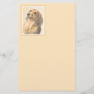Dachshund (Longhaire) Schilderen - Oorspronkelijke Briefpapier