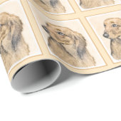 Dachshund (Longhaire) Schilderen - Oorspronkelijke Cadeaupapier (Rol Hoek)
