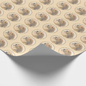 Dachshund (Longhaire) Schilderen - Oorspronkelijke Cadeaupapier (Hoek)