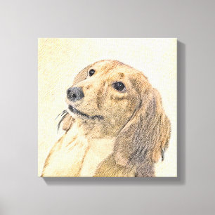 Dachshund (Longhaire) Schilderen - Oorspronkelijke Canvas Afdruk