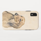 Dachshund (Longhaire) Schilderen - Oorspronkelijke Case-Mate iPhone Case (Achterkant (horizontaal))