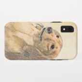 Dachshund (Longhaire) Schilderen - Oorspronkelijke Case-Mate iPhone Case (Achterkant (horizontaal))