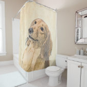 Dachshund (Longhaire) Schilderen - Oorspronkelijke Douchegordijn (In situ)