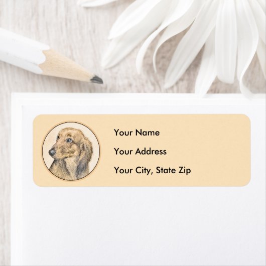 Dachshund (Longhaire) Schilderen - Oorspronkelijke Etiket (Insitu)