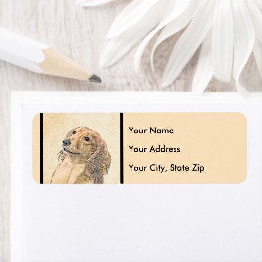 Dachshund (Longhaire) Schilderen - Oorspronkelijke Etiket (Insitu)