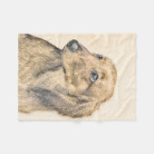 Dachshund (Longhaire) Schilderen - Oorspronkelijke Fleece Deken (Voorkant (Horizontaal))