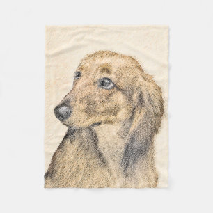 Dachshund (Longhaire) Schilderen - Oorspronkelijke Fleece Deken