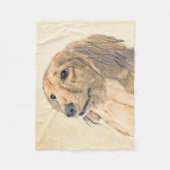 Dachshund (Longhaire) Schilderen - Oorspronkelijke Fleece Deken (Voorkant)