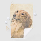 Dachshund (Longhaire) Schilderen - Oorspronkelijke Golfhanddoek (Insitu)
