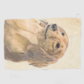 Dachshund (Longhaire) Schilderen - Oorspronkelijke Golfhanddoek (Horizontaal)