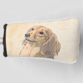 Dachshund (Longhaire) schilderen - Oorspronkelijke Golfheadcover (Voorkant)
