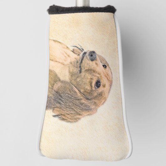 Dachshund (Longhaire) schilderen - Oorspronkelijke Golfheadcover (Draai 90)
