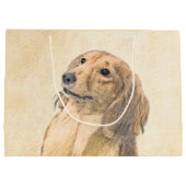 Dachshund (Longhaire) Schilderen - Oorspronkelijke Groot Cadeauzakje (Achterkant)