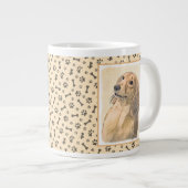 Dachshund (Longhaire) Schilderen - Oorspronkelijke Grote Koffiekop (Voorkant rechts)