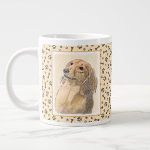 Dachshund (Longhaire) Schilderen - Oorspronkelijke Grote Koffiekop