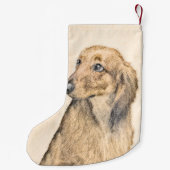 Dachshund (Longhaire) Schilderen - Oorspronkelijke Kleine Kerstsok (Achterkant)