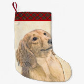 Dachshund (Longhaire) Schilderen - Oorspronkelijke Kleine Kerstsok (Voorkant)