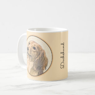 Dachshund (Longhaire) Schilderen - Oorspronkelijke Koffiemok