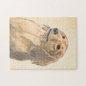 Dachshund (Longhaire) Schilderen - Oorspronkelijke Legpuzzel (Horizontaal)