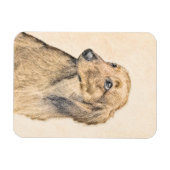 Dachshund (Longhaire) Schilderen - Oorspronkelijke Magneet (Horizontaal)