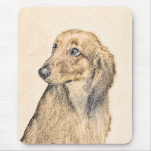 Dachshund (Longhaire) Schilderen - Oorspronkelijke Muismat