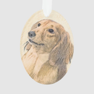 Dachshund (Longhaire) Schilderen - Oorspronkelijke Ornament