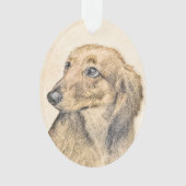 Dachshund (Longhaire) schilderen - Oorspronkelijke Ornament (voorkant)