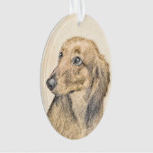 Dachshund (Longhaire) schilderen - Oorspronkelijke Ornament (voorkant)