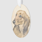 Dachshund (Longhaire) schilderen - Oorspronkelijke Ornament (voorkant)