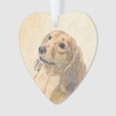 Dachshund (Longhaire) Schilderen - Oorspronkelijke Ornament (voorkant)