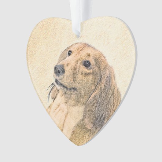 Dachshund (Longhaire) Schilderen - Oorspronkelijke Ornament (voorkant)