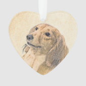 Dachshund (Longhaire) Schilderen - Oorspronkelijke Ornament (voorkant)