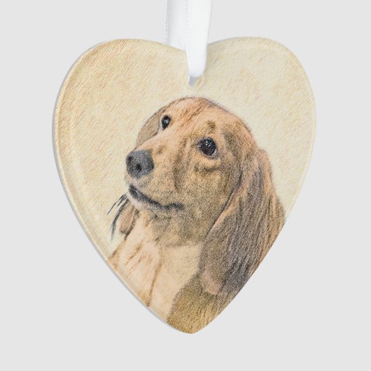 Dachshund (Longhaire) Schilderen - Oorspronkelijke Ornament (voorkant)