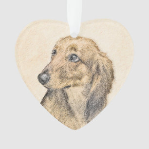 Dachshund (Longhaire) Schilderen - Oorspronkelijke Ornament