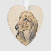 Dachshund (Longhaire) Schilderen - Oorspronkelijke Ornament (voorkant)