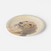 Dachshund (Longhaire) Schilderen - Oorspronkelijke Papieren Bordje (Gekanteld)