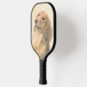 Dachshund (Longhaire) Schilderen - Oorspronkelijke Pickleball Paddle (Links)