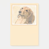 Dachshund (Longhaire) Schilderen - Oorspronkelijke Post-it® Notes (Voorkant)
