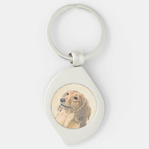 Dachshund (Longhaire) Schilderen - Oorspronkelijke Sleutelhanger