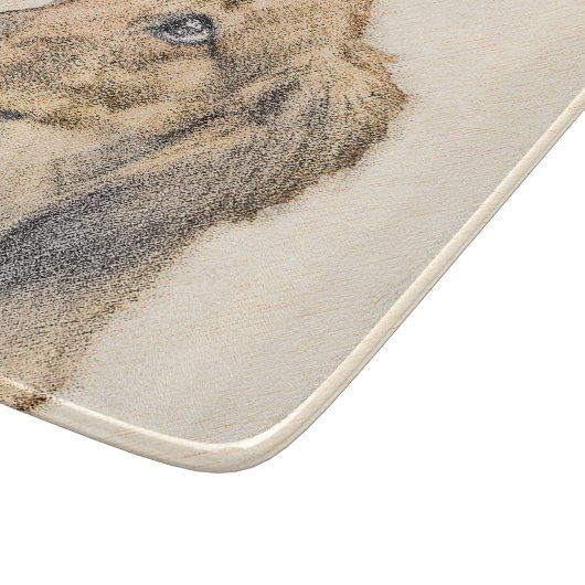 Dachshund (Longhaire) Schilderen - Oorspronkelijke Snijplank (Hoek)