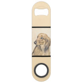 Dachshund (Longhaire) Schilderen - Oorspronkelijke Speed Flessenopener (Achterkant)